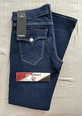 True Religion Ricky Single Needle Flap Relaxed Straight Jean Mens Size 30 x 34 - Image 1 of 4