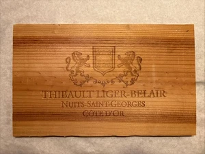 1 Rare Wine Wood Panel Thibault Liger Belair Vintage CRATE BOX SIDE 10/25 173c - Picture 1 of 2