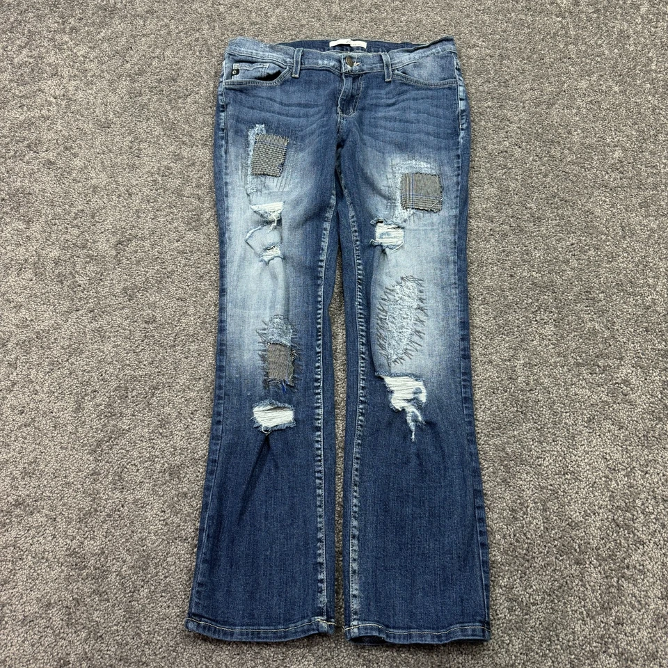 Pantalones de mezclilla KanCan para mujer 29 azules rectos elásticos lavado medio preppy informales Foto 1 de 4