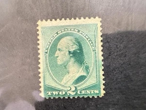 US Scott 213, 1887, 2 Cent Washington Issue, Mint, OG, LH Stamp - Picture 1 of 2