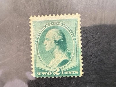 US Scott 213, 1887, 2 Cent Washington Issue, Mint, OG, LH Stamp - Image 1 of 2
