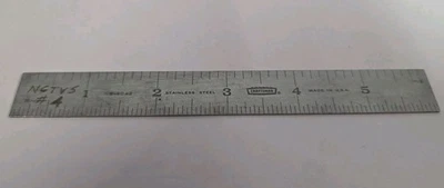 Craftsman 9-4042 Machinist Ruler Stainless Steel 6 Inch 16th 32nds 64ths USA - Image 1 of 4