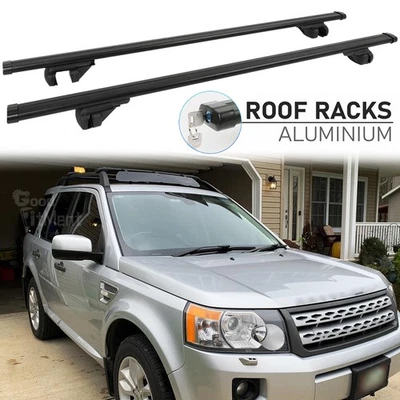 Portaequipajes de carga barras transversales portaequipajes de techo para Land Rover LR2 08-15 HSE SE 54" Foto 1 de 4