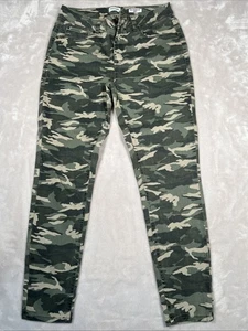 Kensie Camo The Effortless Ankle Crop Jeans Gr. 8/29 Grün Camouflage - Bild 1 von 12