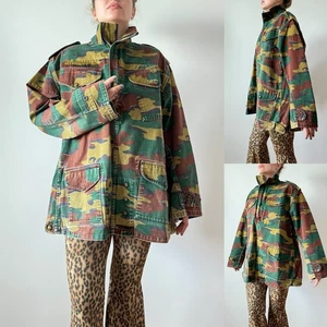 70s vintage Jigsaw Belgian half smock army camo airborne paratrooper jacket M - Picture 1 of 13