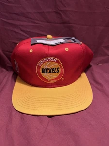De colección Años 90 Houston Rockets NBA Deportes Especialidades Espalda Script Snapback Gorra Gorra - Imagen 1 de 4