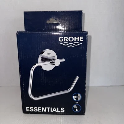 Grohe Essentials Toilettenpapierhalter zur Wandmontage in Starlight Chrom 40689001 - Bild 1 von 4