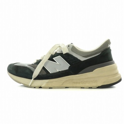 Scarpe sneakers NEW BALANCE taglio basso logo pelle scamosciata maglia interruttore US10 5 usate c33
