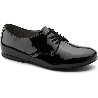 Zapato Birkenstock Saunders Natural Lackl Charol Con Cordones Negro NUEVO Talla 37 Foto 1 de 4