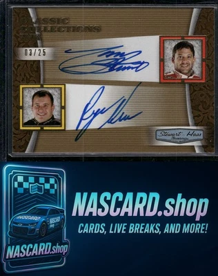 2009 Press Pass Tony Stewart Ryan Newman Classic Collections Ink Gold #/25 - Image 1 of 2