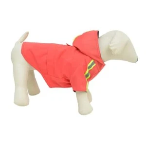 Fashion Hooded Pet Dog Raincoat, XXXXL (Large Dog ~100lbs) Lobster-red - Picture 1 of 7