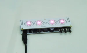 Montierter Nixie Clock Bausatz - für IN14 Röhre, RGB - mehrfarbige Hintergrundbeleuchtung - Bild 1 von 6