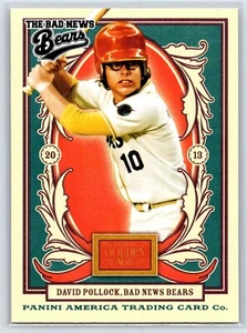 2013 Panini Golden Age DAVID POLLOCK, Bad News Bears #149 - Foto 1 di 2