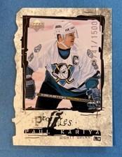 1999-00 UPPER DECK PROFILES #P21 Paul Kariya DIE CUT #ed out of 1500