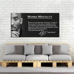 Kobe Bryant Quote Poster, Kobe Bryant Canvas Print, Mamba Mentality Definition - Picture 1 of 7