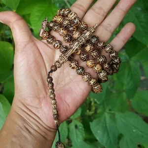 Islamic Masbaha Nibung Tigre Oración 99 Cuentas Oncosperma Tigillarium 10 MM - Imagen 1 de 7