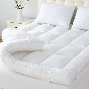 5 Inch Memory Foam Mattress Topper Queen for Back Pain 100% Cotton Extra Soft... - Picture 1 of 8