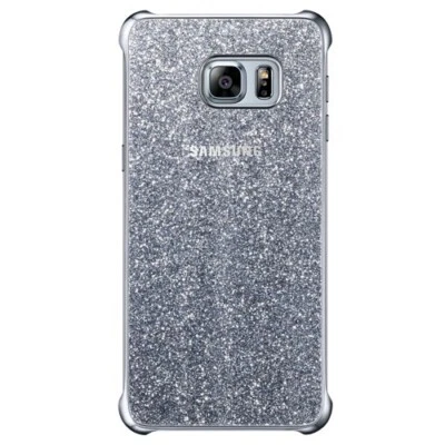 Samsung Custodia Originale Galaxy S6 Edge Plus G928 Glitter Cover ARGENTO - Immagine 1 di 4