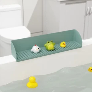 Bathtub Splash Guard for Tub - Silicone Tub Water Splash Guard 1Pack, Aqua - Picture 1 of 7