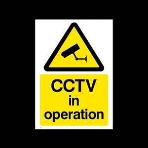 CCTV in Operation Sign, Sticker - All Sizes & Materials - Security (MISC11) - Picture 1 of 1