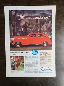 De colección 1936 Studebaker Dictator diseñado por Helen Dryden anuncio a color a página completa A3 - Imagen 1 de 1
