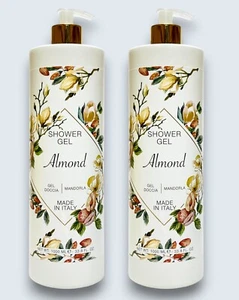 2 Mandorla ALMOND Shower Gel Body Wash 33.8 oz MADE IN ITALY - Picture 1 of 2