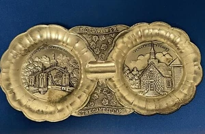 Canada Quebec Notre Dame du Capque Souvenir Pot Metal Trinket Dish - Picture 1 of 7