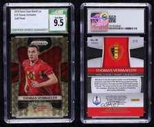 2018 Panini Prizm World Cup Gold Power /5 Thomas Vermaelen #18 CSG 9.5 Gem Mint