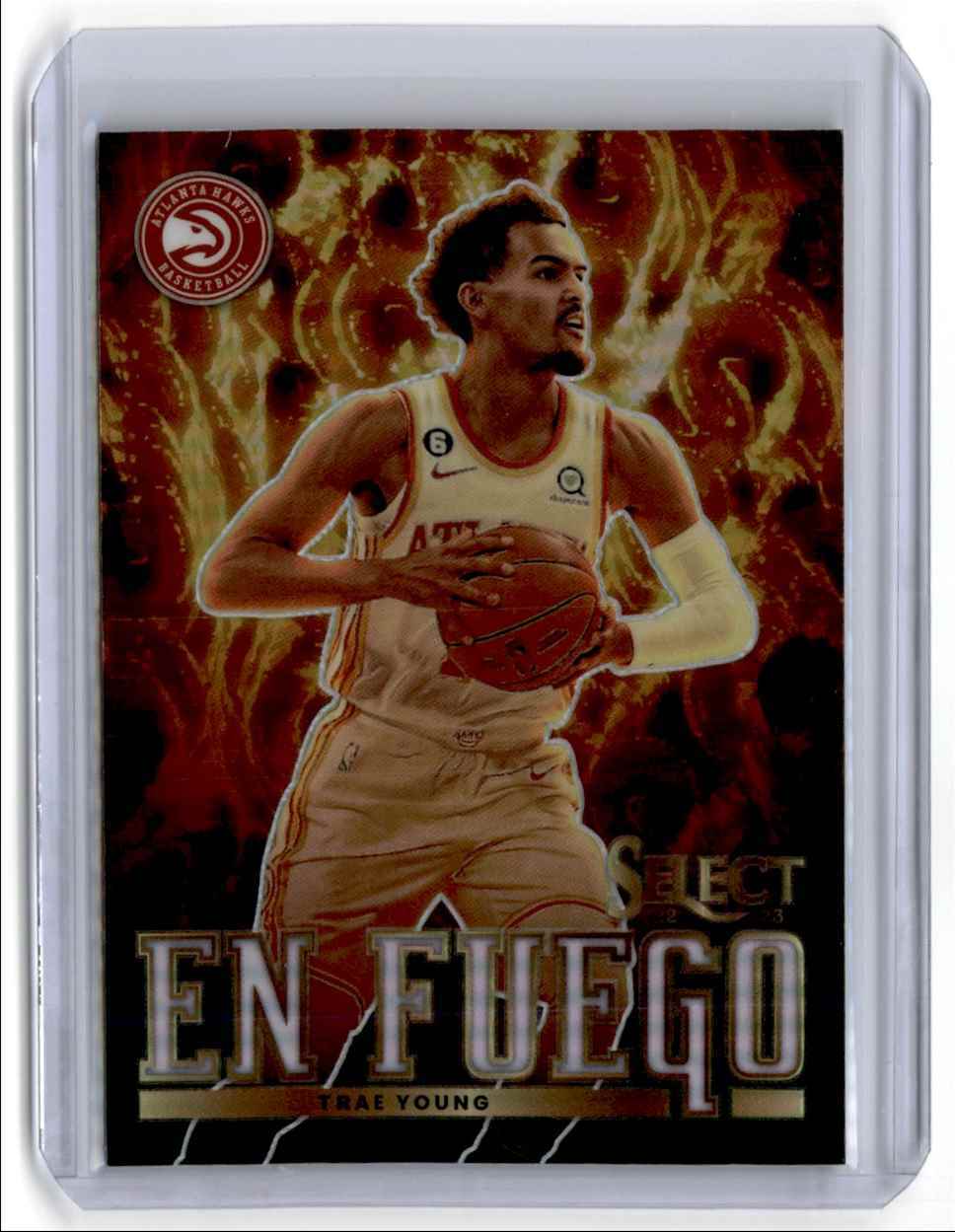 2022-23 Select En Fuego Silver Prizm Trae Young Atlanta Hawks #5