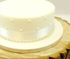 Satin Ribbon 35Mm & 8Mm Pearls Cake Decoration Birthday Wedding Cake Topper Trim