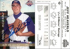 Jeff Heaverlo Signed 2000 Grandstand California T/P #NNO Card Auto AU