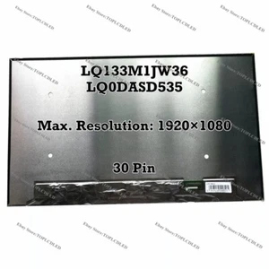 LQ133M1JW36 LQ0DASD535 DVT1 DP/N: 0NHWJJ 13.3" FHD LCD Screen Panel 30 Pin - Picture 1 of 1
