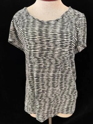 Jersey Covington Punto Top Talla M Manga Corta Negro Blanco Rayas Foto 1 de 4