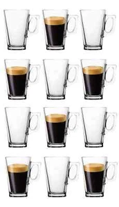 12 Latte Kaffee Tee BECHER Tassen Klarglas Cafe Cappuccino Heiße Schokolade Getränke - Bild 1 von 4