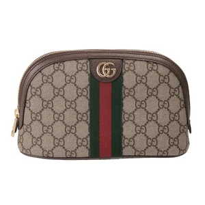 GUCCI Cosmetic Pouch OPHIDIA GG Supreme Canvas 625551 96IWG 8745 Beige*Ebony - Picture 1 of 9