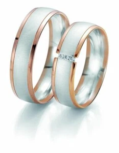 Trauringe Breuning Rainbow Collection 6211/6212 in 585 Gold weiß rot 14 kt - Bild 1 von 2