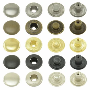 Botones de presión muelle S, broches, automáticos metálicos 50 piezas - Imagen 1 de 6