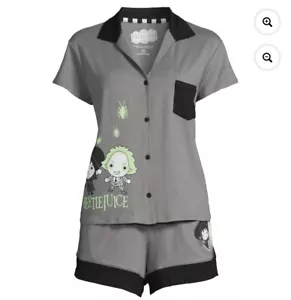 Warner Bros Beetlejuice Women's XL 16-18 Top and Shorts Pajama Set, 2-Piece NEW - Picture 1 of 1