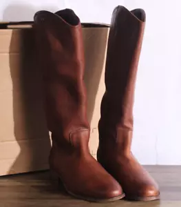 Botas Altas Western Para Mujer US 9.5 Frye Melissa Botón 2 Alto Marrón Coñac Becerro - Imagen 1 de 8