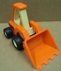 Vtg Children's Orange Plastic Toy TONKA Bulldozer ~ Makes noise when pushing!