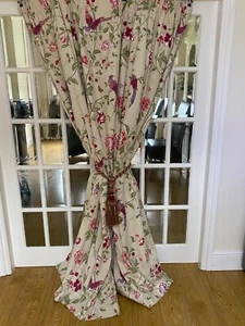 STUNNING LAURA ASHLEY SUMMER PALACE SINGLE/ DOOR CURTAIN 88 x 90 in. - Picture 1 of 14