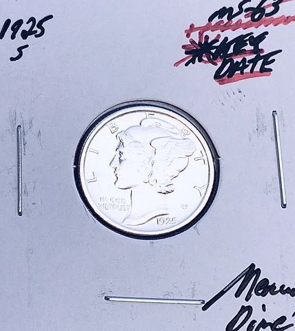1925-S San Francisco Mint Mercury Dime, Superb Gem BU+++, RARE This Nice! Cover