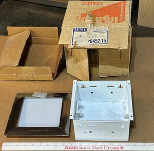 Vtg LCA PROGRESS LIGHTING 6 3/4" Recessed Light + Chrome Glass frame P6452-15 - Picture 1 of 9