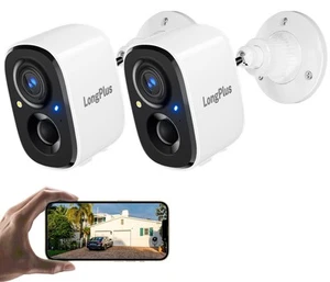 Security Camera, 2K Outdoor Camera Wireless, No Monthly Fee, AI Detection, Ba... - Picture 1 of 9