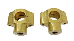 Universale Resistente Ottone Manubrio Alzata 1 " Pollici Per BSA Triumph Norton - Foto 1 di 7