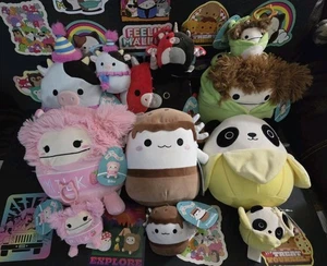 Squishmallows 8" Epic Collection Komplettsatz von sechs & 6 passenden Clips. Neu mit Etikett. - Bild 1 von 16