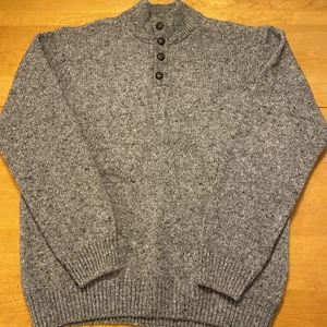 Mens Daniele Blasi Gray Sweater Size XL Wool Blend 1/4 Button Made In Italy - Picture 1 of 10