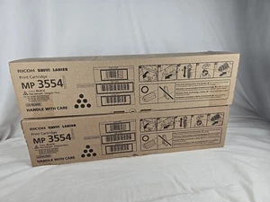 842124 New Genuine Ricoh Savin Lanier (2 pack) Black Toners for the MP 3554 - Picture 1 of 7