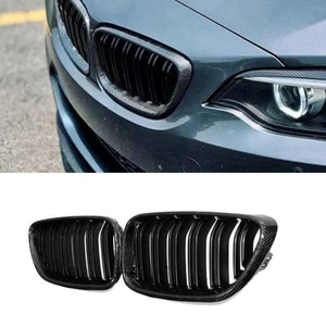 2015-2019 Dry Carbon Fiber Front Upper Bumper Mesh Grill Grille For BMW F22 F23 - Picture 1 of 6
