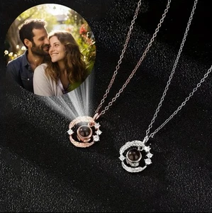 Personalised Custom Photo Projection Necklace - Picture 1 of 6